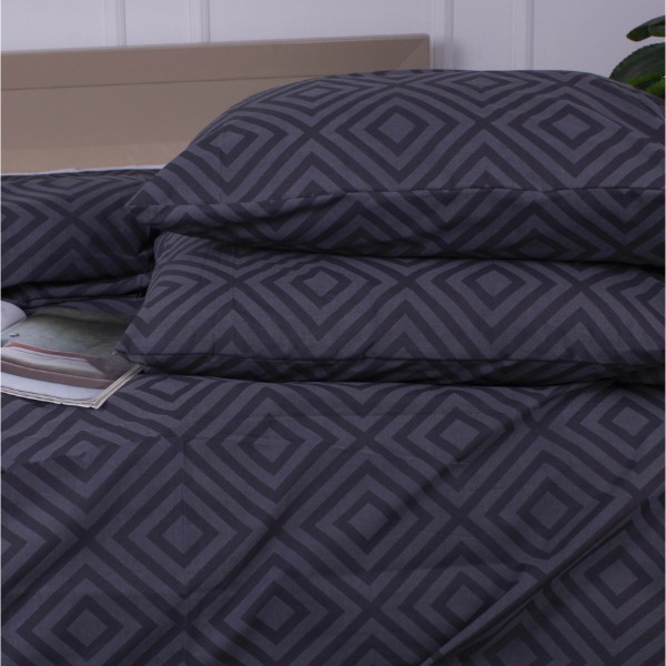 Фото - Комплект постельного белья MirSon Ranforce Elite 17-0625 Geometry Graphite 175х210 см (2200008204693)